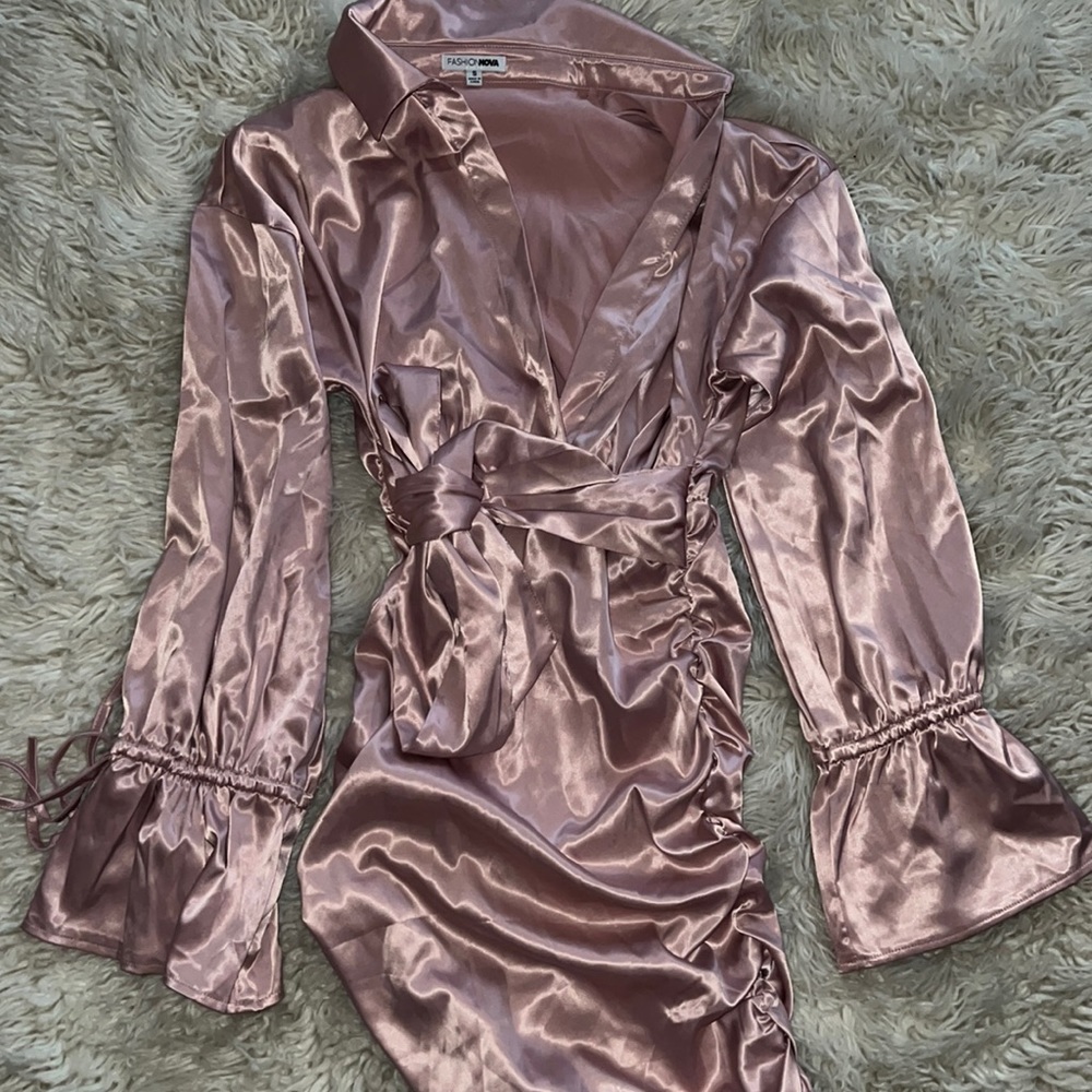 Pink long sleeve dress